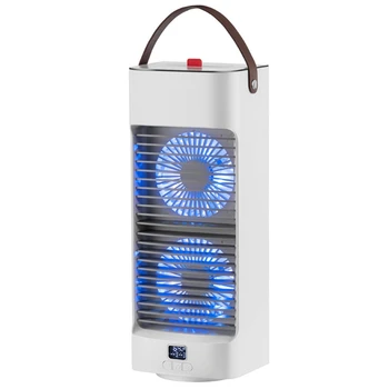 1 Комплект Мини-Персонального Кондиционера Настольный Портативный Увлажнитель Белый Со светодиодом USB Настольный вентилятор