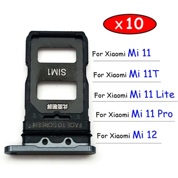 10 шт./лот, держатель лотка для SIM-карты, адаптер для Xiaomi Mi 11 Lite Pro Mi 11T 12 Аксессуары