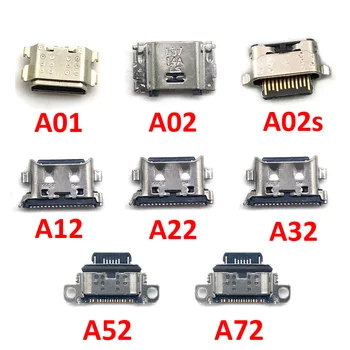 100 Шт. Разъем Micro Mini USB разъем зарядное устройство Порт зарядки Для Samsung Galaxy A02 A02s A12 A22 A32 A52 A72 4G 5G