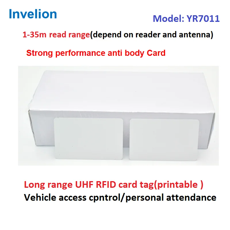 1000 шт./лот 860 МГц-960 МГц ISO180006C & EPC Gen2 UHF RFID дальнего действия ПВХ смарт-карта-бирка для управления транспортными средствами и персоналом - 3