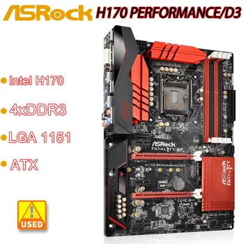 1151 Материнская плата ASRock Fatal1ty H170 Performance/D3 Материнская плата Intel H170 DDR3 64GB M.2 PCI 3.0 для процессора Intel Core 7/6-го поколения