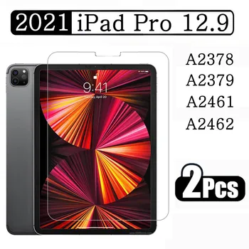 (2 упаковки) Закаленное Стекло Для Apple iPad Pro 12,9 2015 2017 2018 2020 2021 2022 Защитная Пленка Для экрана Планшета с Защитой От Царапин