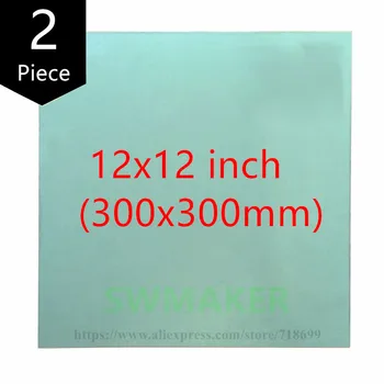 2 шт. лист PEI 12x12 дюймов (т.е. 300x300 мм) Поверхность сборки 3D-принтера из полиэфиримида