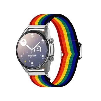 20 мм 22 мм Нейлоновый ремешок Для Samsung Galaxy Watch 3 4 5 Classic 45 мм/46 мм/42 мм/active 2/Gear S3 Браслет Huawei watch GT 2 pro ремешок