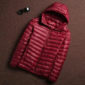 2022 Модный Легкий Пуховик, Мужская Короткая Большая Тонкая Осенне-зимняя куртка с капюшоном, Теплая Зимняя одежда