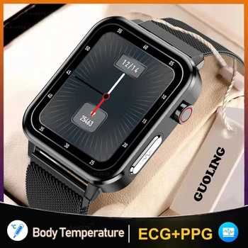 2022 Спортивные смарт-часы для мужчин с температурой тела, ЭКГ, пульсометром, монитором артериального давления, умные часы для женщин для Android ios