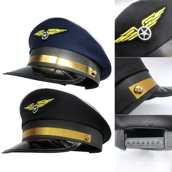 2023 Военная Кепка Пилота ВВС, Регулируемая Авиационная Кепка, Шляпа Капитана, Шляпа для костюмированной вечеринки, Аксессуары для маскарадных костюмов