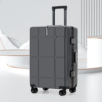 2023, Новый дизайн Багажа, Легкий Универсальный чемодан на колесиках, клетчатый кейс с паролем, Портативная сумка большой емкости