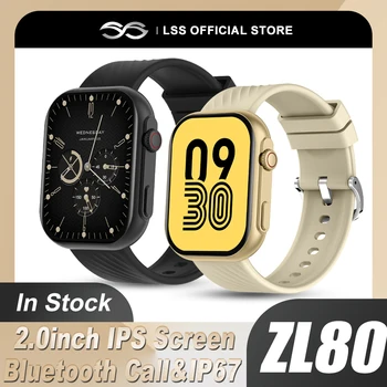 2023 Умные часы ZL80, спортивные Фитнес-часы с полным сенсорным экраном, IP67, водонепроницаемый Bluetooth, Монитор сердечного ритма для мужчин и женщин, Умные часы