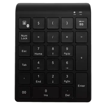 27 Клавиш Беспроводной цифровой клавиатуры Bluetooth, Мини-цифровая клавиатура с большим количеством функциональных клавиш, цифровая клавиатура для задач бухгалтерского учета на ПК