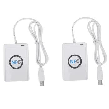 2X USB NFC Card Reader Писатель ACR122U-A9 Китай Бесконтактный RFID-кард-ридер Windows Беспроводной NFC-Ридер