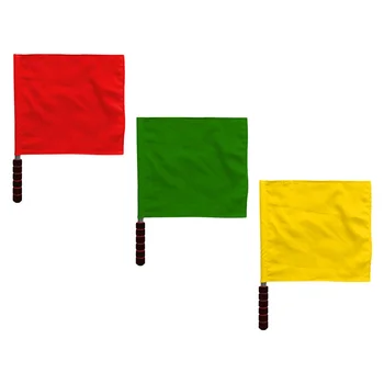 3 Шт Гоночные Флаги Сигнализируют Ручной Предупреждающей Проводящей Губкой Для управления