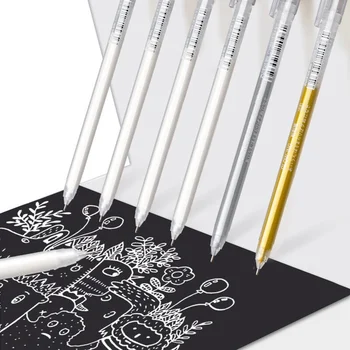 3 шт./компл. Креативная гелевая ручка с белыми чернилами 0,6 мм, маркерная ручка для студентов, канцелярские принадлежности для рисования, школьные принадлежности для письма