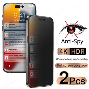 30D Защитная пленка с Полным покрытием От Шпиона Для iPhone 14 13 12 Pro Max Privacy Из Закаленного Стекла Apple 11 XS XR Mini Plus Аксессуары