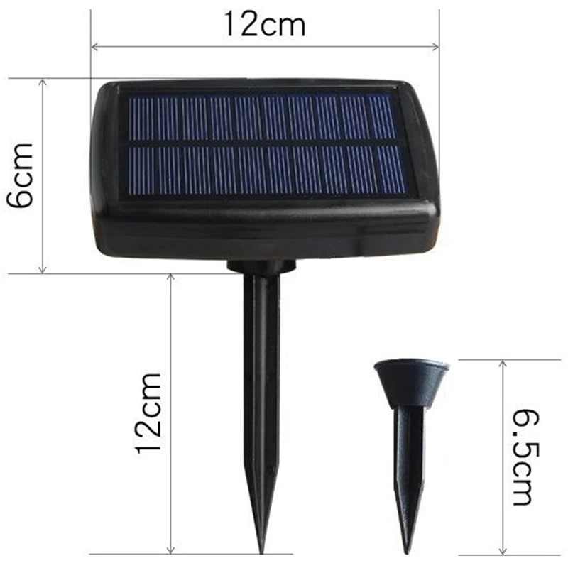 3X10 В 1 Солнечных светильниках на открытом воздухе, Водонепроницаемый Солнечный светильник для лужайки, светильник солнечной энергии для украшения садовой дорожки, бассейна - 5