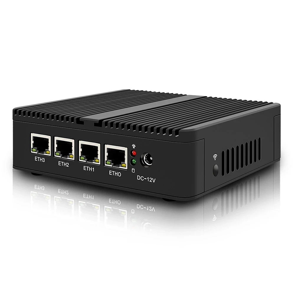 4 LAN 2,5G Безвентиляторный маршрутизатор pfSense Celeron J4125 Мини-ПК Intel i226 2500 M Виртуальная машина VPN Брандмауэр OPNsense Openwrt - 3