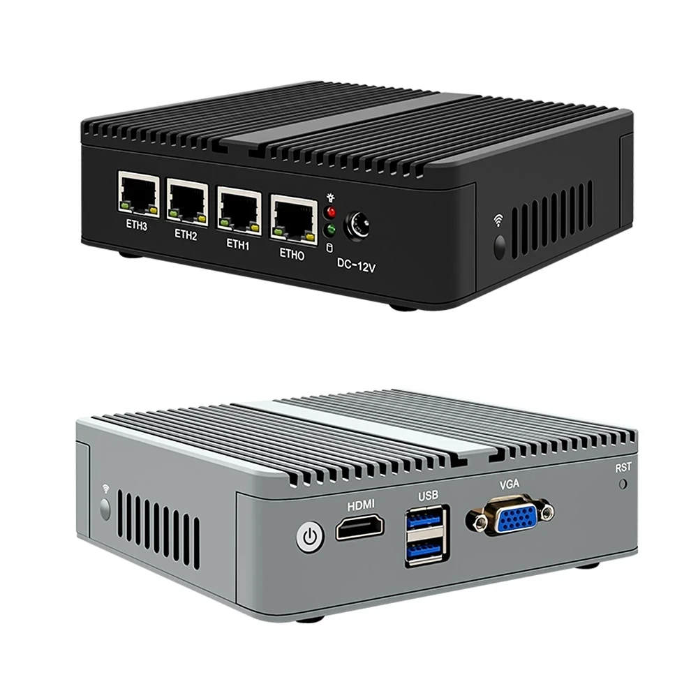 4 LAN 2,5G Безвентиляторный маршрутизатор pfSense Celeron J4125 Мини-ПК Intel i226 2500 M Виртуальная машина VPN Брандмауэр OPNsense Openwrt - 5
