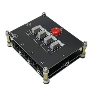 4-полосный переключатель источника стереозвука 3,5 мм AUX 1/8 Переключатель Выбора входного сигнала Коробка разветвителя 4 (1) ВХОДА 1 (4) ВЫХОДА улучшенная версия-D41