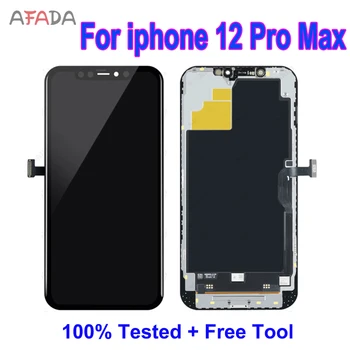 5,4 Дюйма Для iPhone 12Pro Max iPhone ЖК-дисплей С Сенсорным экраном Дигитайзер В Сборе Замена Для Apple iPhone 12 Pro Max LCD