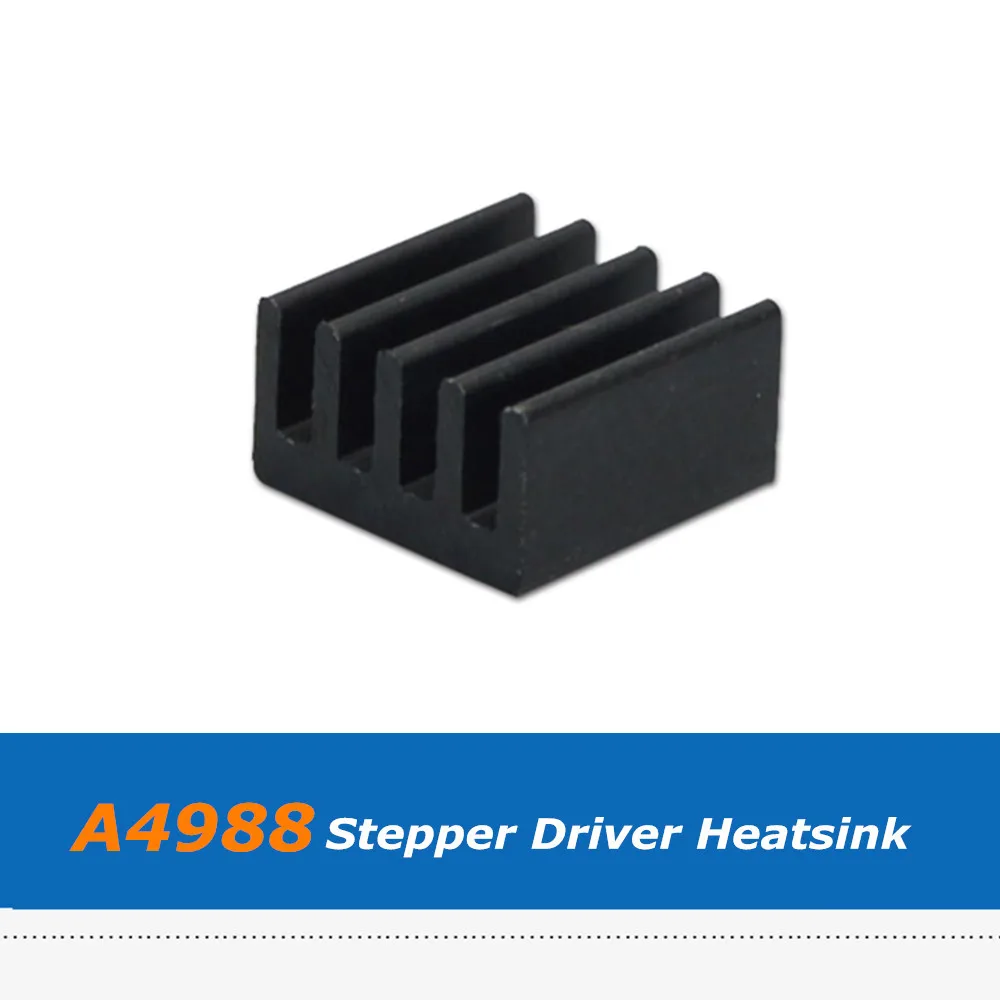 50шт Алюминиевый радиатор 10 * 10 * 5 мм для драйверов StepStick A4988 DRV8825 Запчасти для 3D-принтера - 1