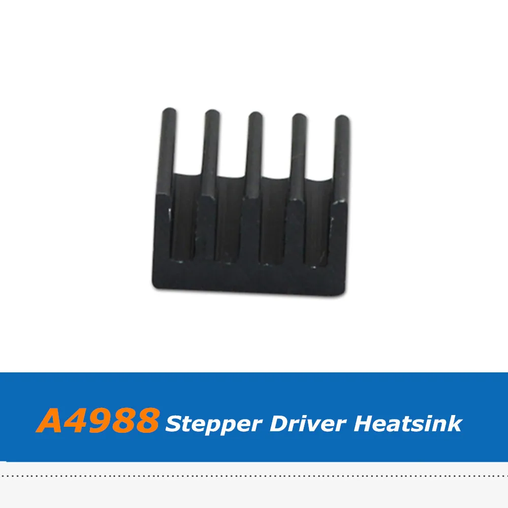 50шт Алюминиевый радиатор 10 * 10 * 5 мм для драйверов StepStick A4988 DRV8825 Запчасти для 3D-принтера - 2
