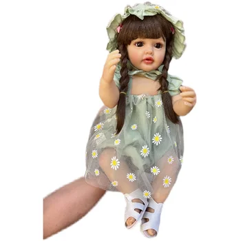 55 см полностью клеящаяся имитационная кукла для девочек, игрушка в виде креативного подарка
