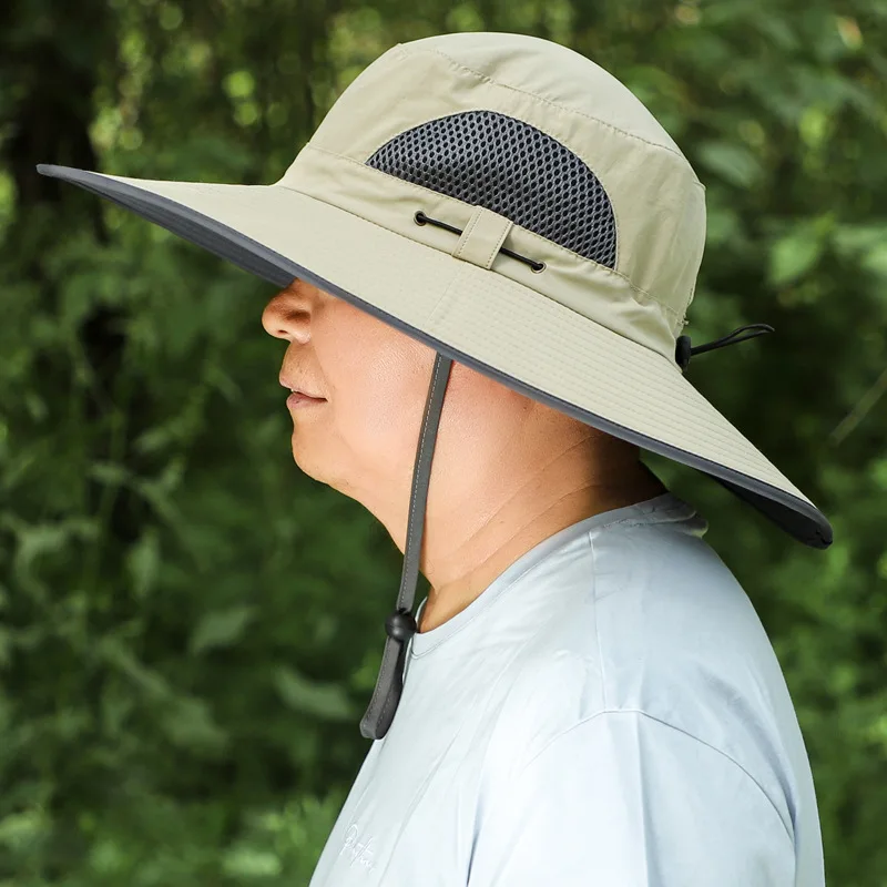 60-65 см Большая голова вокруг шляпы, большой размер, большая голова, жирное лицо, большая солнцезащитная шляпа, мужская рыбацкая шляпа, солнцезащитная кепка - 3