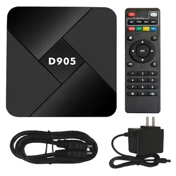 Box Smart TV Box 3D 4K D905 Video Box Set Поддержка 4K HD 8G Пульт дистанционного управления для кабельного питания HDMI
