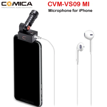 COMICA CVM-VS09 MI Микрофон Профессиональный Мини Конденсаторный Для Записи Видеоблогов Microfone Microfono Mic Для iPad iPhone