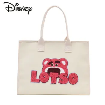 Disney Strawberry Bear 2023, Новая женская сумка, Модная Повседневная сумка через плечо Большой емкости, Многофункциональная сумка для хранения покупок