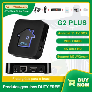 GTMEDIA Smart TV Box G2 PLUS Android 11,0 2 ГБ 16 ГБ Четырехъядерный 4K HD 3D Видео Медиаплеер Домашний Кинотеатр ТВ-приставка Поддержка M3U
