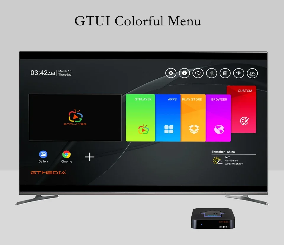 GTMEDIA Smart TV Box G2 PLUS Android 11,0 2 ГБ 16 ГБ Четырехъядерный 4K HD 3D Видео Медиаплеер Домашний Кинотеатр ТВ-приставка Поддержка M3U - 3