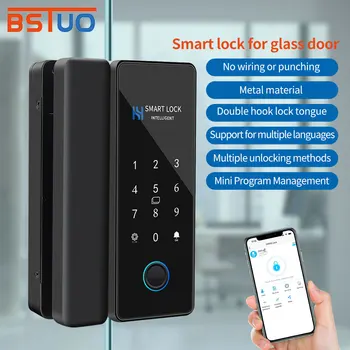 Haha-Lock ПРИЛОЖЕНИЕ для блокировки отпечатков пальцев Стеклянные замки Bluetooth Смарт-Стеклянная дверь Электронный цифровой замок RFID IC карта дистанционного управления