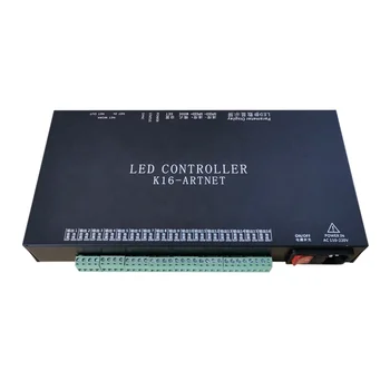 K8 K16 Artnet 8 16 Портов Адресуемый Программируемый Пиксельный светодиодный контроллер для DMX512 WS2812B WS2811 WS2815 RGB светодиодные ленты