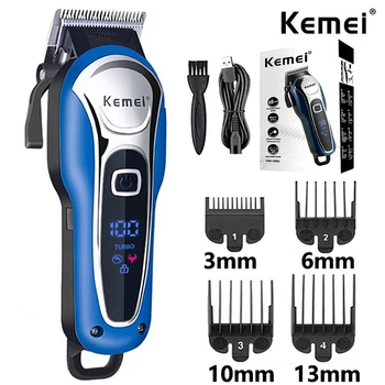 Kemei машинка для стрижки волос профессиональная машинка для стрижки волос мужской электрический нож для бороды машинка для стрижки волос беспроводная проводная
