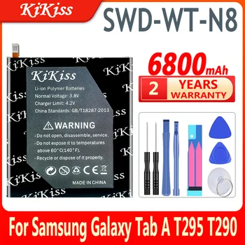 KiKiss 100% Новый Аккумулятор SWD-WT-N8 SWDWTN8 6800 мАч для Samsung Galaxy Tab A T295 T290 Аккумуляторы