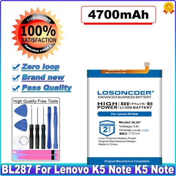 LOSONCOER BL287 Аккумулятор 4700 мАч для мобильных телефонов Lenovo K5 Note K5Note + бесплатные инструменты + наклейка