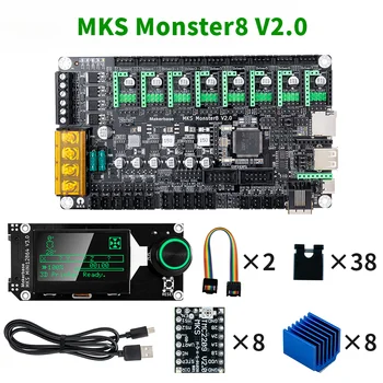 MKS Monster8 V 232-разрядная плата управления аксессуаром для 3D-принтера TMC2209 для дисплея Voron VS Spider Octopus 12864 TMS35