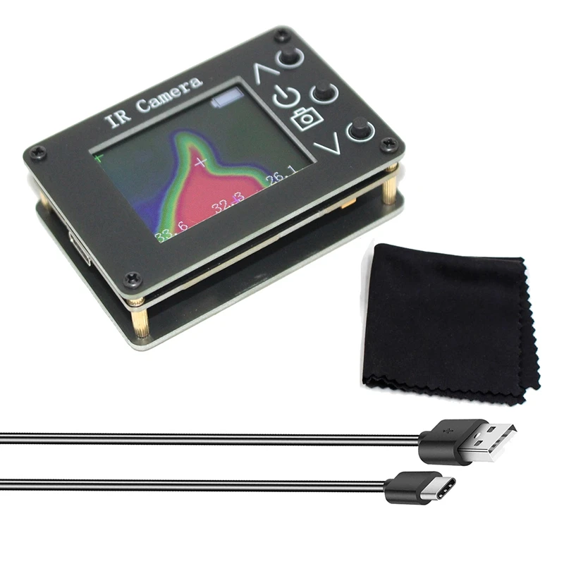 MLX90640 1,8-дюймовый ЖК-цифровой дисплей Инфракрасный тепловизор, датчик температуры, Ручной ИК-термограф, камера - 0