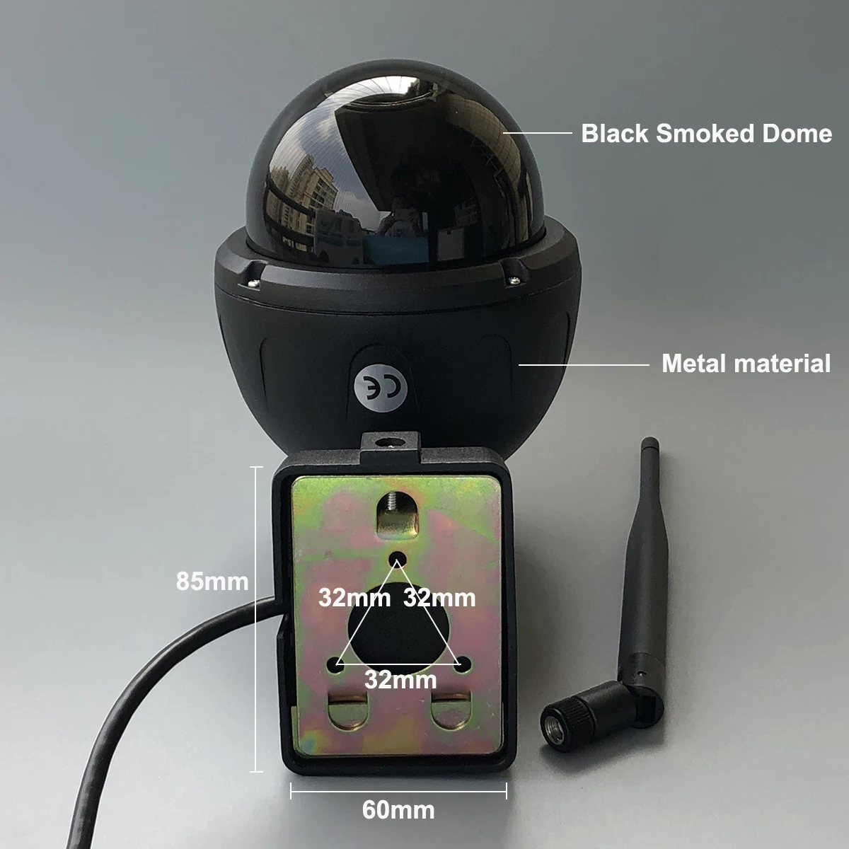 OwlCat 8-мегапиксельная наружная водонепроницаемая черная купольная IP-камера 4K HD Human Smart Автоматическое отслеживание Обнаружения транспортного средства Слот для SD-карты Аудио - 1