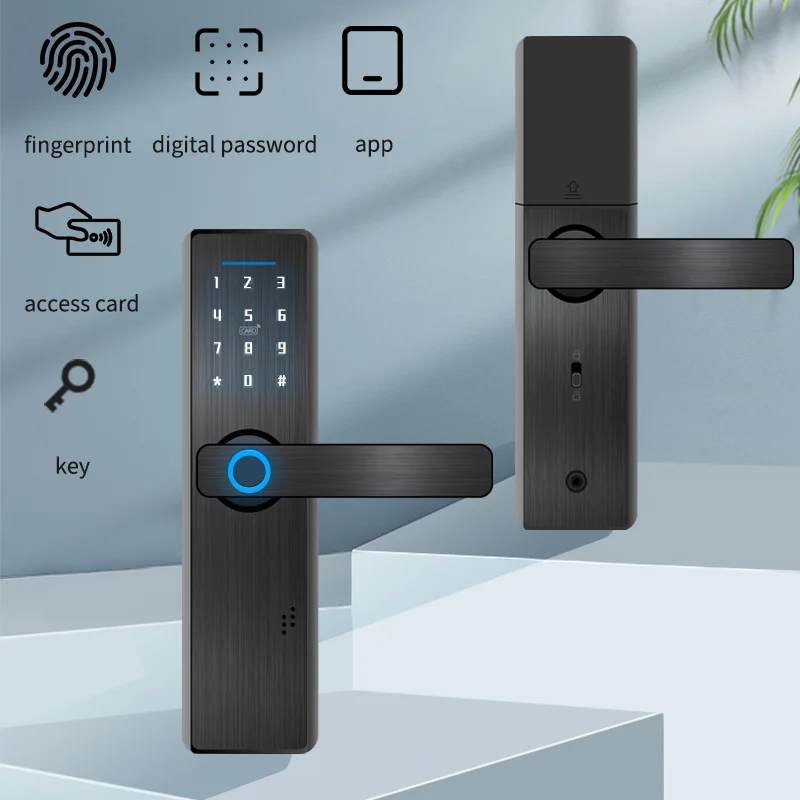 PHIPULO Tuya WIFI Умный Дверной замок, Биометрический пароль от отпечатка пальца, Цифровой замок, бесключевой дверной замок безопасности для гостиничных апартаментов - 1