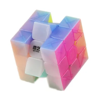 Qiyi Warrior W 3x3x3 Скоростной Куб Без Наклеек Прозрачный Профессиональный Волшебный Куб Пазлы Красочные Развивающие Игрушки Для Детей