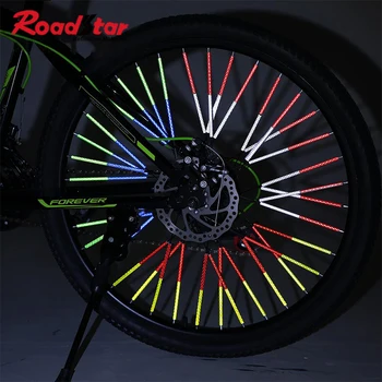 Roadstar 12 шт. Велосипедные светоотражающие наклейки Колеса Спицы Трубки Прокладка Сигнальная лампа безопасности Отражатель Аксессуары для наружного освещения