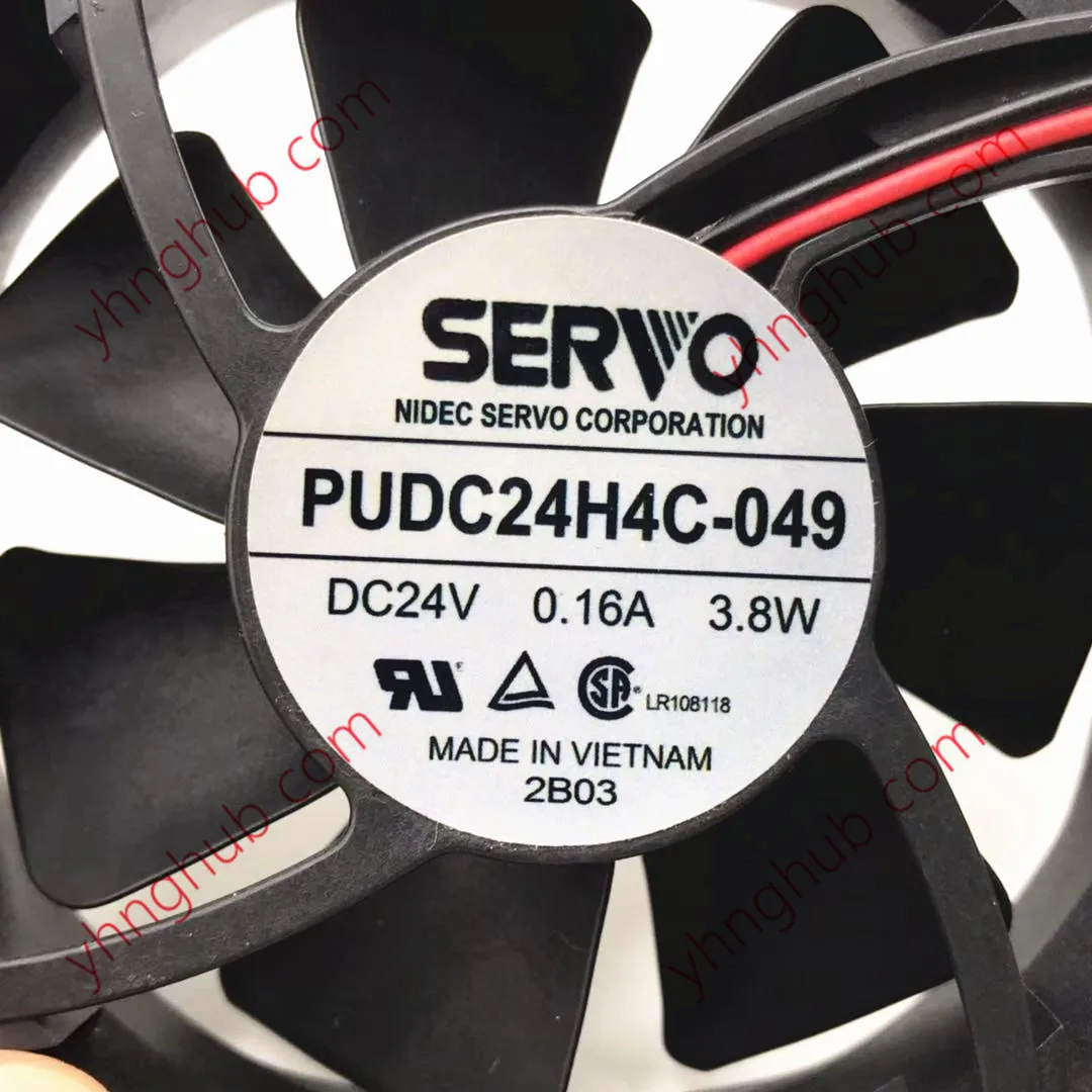 SERVO PUDC24H4C-049 DC 24V 0.16A 2-Проводной Вентилятор Охлаждения сервера 80x80x25 мм - 2
