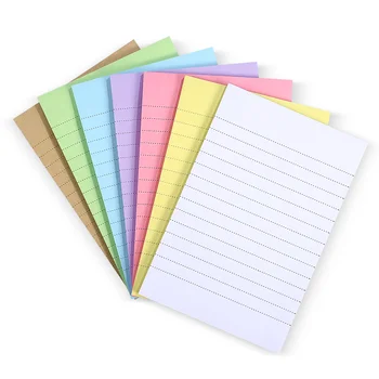 STOBOK 7 Блокнотов с самоклеющимися записными книжками Ярких цветов, бумажные наклейки для заметок, блокноты в поперечную полоску