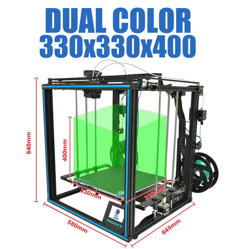 Tronxy X5SA-2E Экструдер 2 в 1, Двухцветная головка, наборы для 3D-принтера с двойной Печатью, сделай сам, с Супер Бесшумной функцией высокой точности - 0