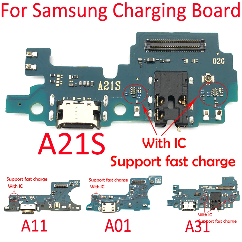 USB Зарядное устройство Разъем Для Зарядки Гибкая Плата Микрофон Для Samsung A21A12 A10S A20S A30S A50S A70S A01A11 A21S A31 A41 A51A71 - 2