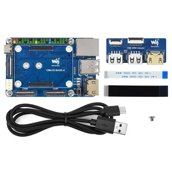 Waveshare для Raspberry Pi Вычислительный модуль 4 Мини Базовая плата расширения Вычислительный модуль Основная плата Объединительная плата + USB-адаптер + USB-кабель