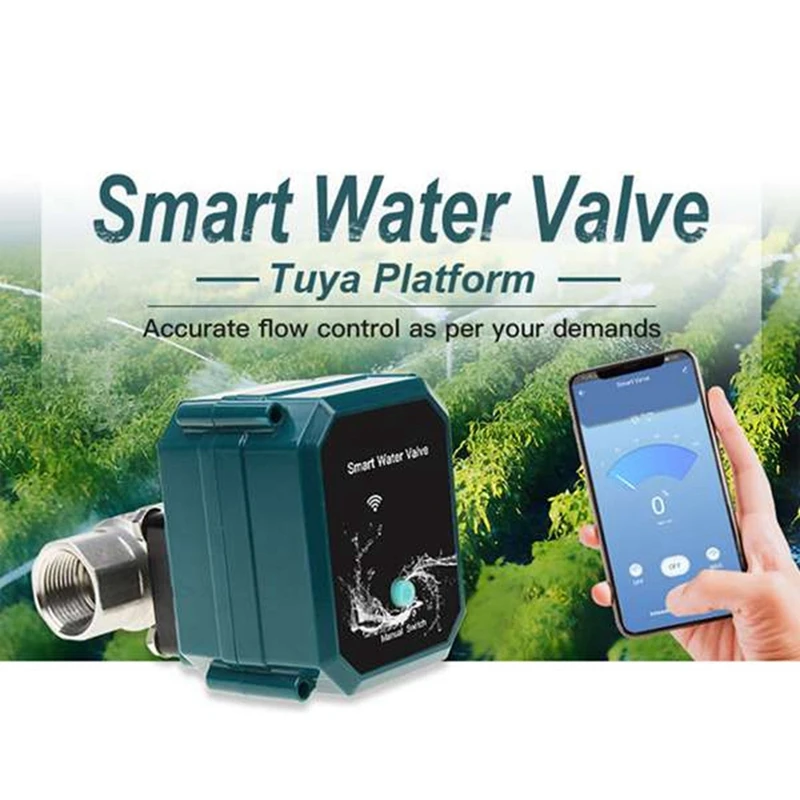 WIFI Умный Таймер подачи воды Водяной клапан Дистанционное управление Умный автоматический Полив Работает с Alexa Google Home Tuya - 1