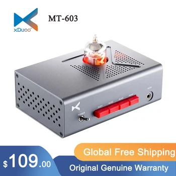 XDUOO MT-603 С несколькими предварительными усилителями, 4 аудиовхода, один аудиовыход, ламповый усилитель 12AU7